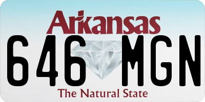 AR license plate 646MGN