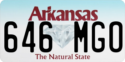AR license plate 646MGO