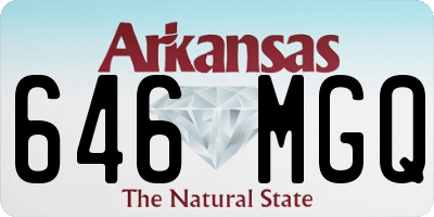AR license plate 646MGQ