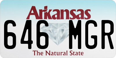 AR license plate 646MGR