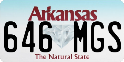 AR license plate 646MGS