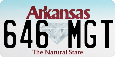 AR license plate 646MGT