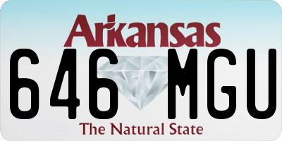 AR license plate 646MGU
