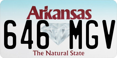 AR license plate 646MGV