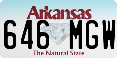 AR license plate 646MGW