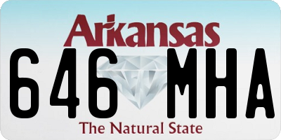 AR license plate 646MHA