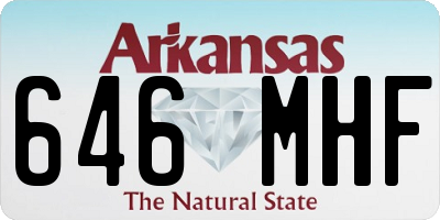 AR license plate 646MHF