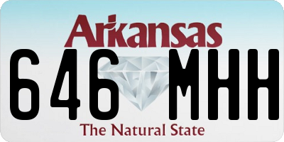 AR license plate 646MHH