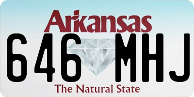 AR license plate 646MHJ