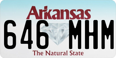 AR license plate 646MHM