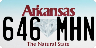 AR license plate 646MHN