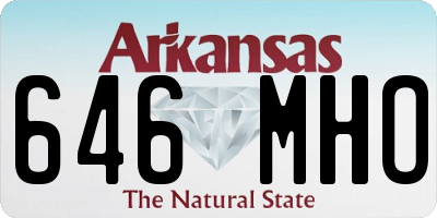 AR license plate 646MHO