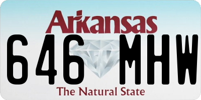 AR license plate 646MHW