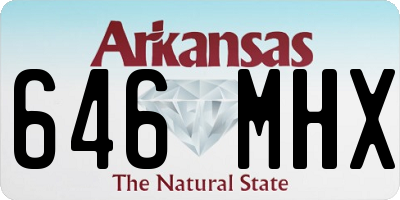 AR license plate 646MHX