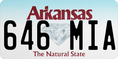 AR license plate 646MIA