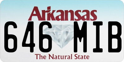 AR license plate 646MIB