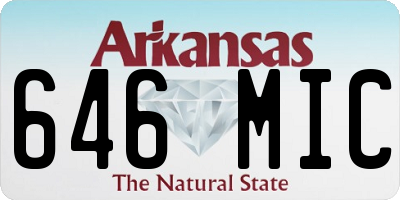 AR license plate 646MIC