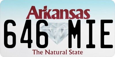 AR license plate 646MIE