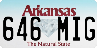 AR license plate 646MIG