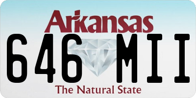 AR license plate 646MII