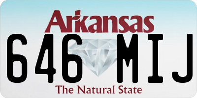 AR license plate 646MIJ