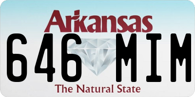 AR license plate 646MIM