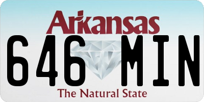 AR license plate 646MIN
