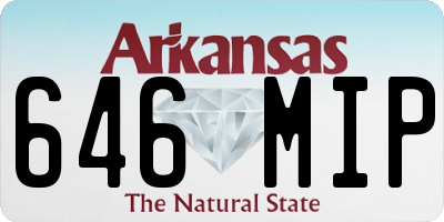 AR license plate 646MIP