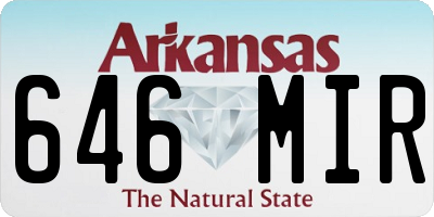 AR license plate 646MIR