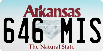AR license plate 646MIS