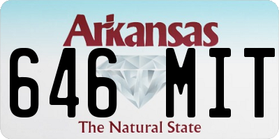 AR license plate 646MIT