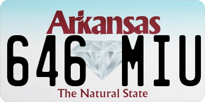 AR license plate 646MIU