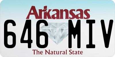 AR license plate 646MIV
