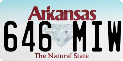 AR license plate 646MIW