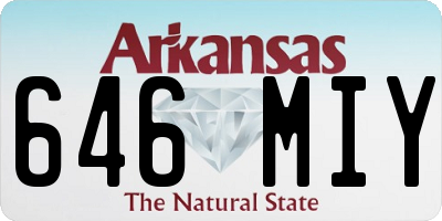 AR license plate 646MIY