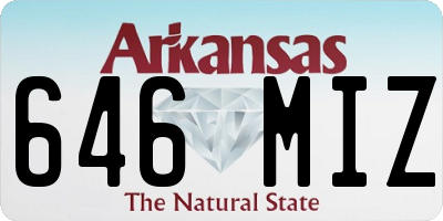 AR license plate 646MIZ