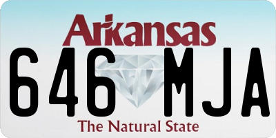 AR license plate 646MJA