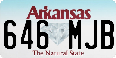 AR license plate 646MJB