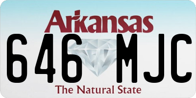 AR license plate 646MJC