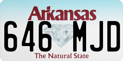 AR license plate 646MJD