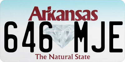 AR license plate 646MJE