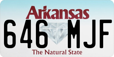 AR license plate 646MJF
