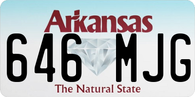 AR license plate 646MJG