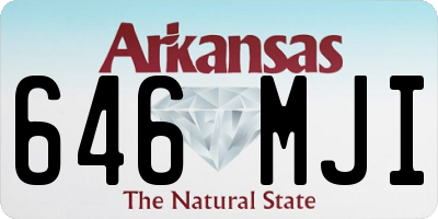 AR license plate 646MJI