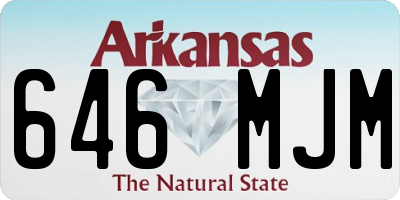 AR license plate 646MJM