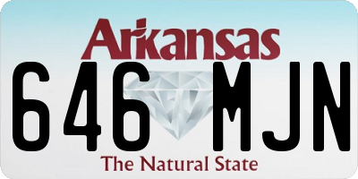 AR license plate 646MJN
