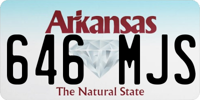AR license plate 646MJS