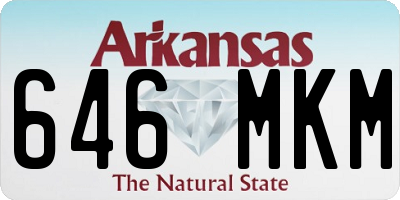AR license plate 646MKM