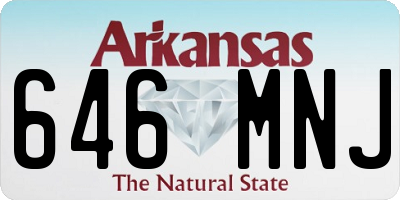 AR license plate 646MNJ