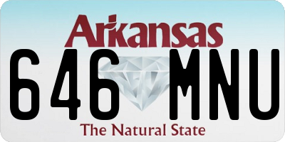 AR license plate 646MNU